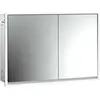 Image de Emco, Armoire de toilette, loft armoire de toilette lumineuse, 1000mm, 2 portes, modèle à encastrer, aluminium/miroir (104.30 x 17.50 x 73.30 cm)