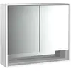 Image de Emco, Armoire de toilette, loft armoire de toilette lumineuse avec compartiment inférieur, 800mm, 2 portes, modèle appar (84.40 x 17.50 x 73.30 cm)
