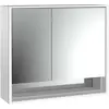 Image de Emco, Armoire de toilette, loft armoire de toilette lumineuse avec compartiment inférieur, 800mm, 2 portes, modèle appar (84.40 x 17.50 x 73.30 cm)
