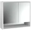 Image de Emco, Armoire de toilette, loft armoire de toilette lumineuse avec compartiment inférieur, 800mm, 2 portes, modèle appar (84.40 x 17.50 x 73.30 cm)