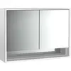 Image de Emco, Armoire de toilette, loft armoire de toilette lumineuse avec compartiment inférieur, 1000mm, 2 portes, modèle appa (104.40 x 17.50 x 73.30 cm)