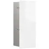 Image de Emco, Armoire de salle de bain, asis pure Ensemble brosse WC module, montage encastré, charnière de porte à gauche, façade en verre (17 x 15 x 43.60 cm)