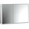 Image de Emco, Armoire de toilette, loft armoire de toilette lumineuse, 1000mm, 2 portes, modèle à encastrer, aluminium/blanc, 979806115 (104.30 x 17.50 x 73.30 cm)