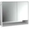 Image de Emco, Armoire de toilette, loft armoire de toilette lumineuse avec compartiment inférieur, 800mm, 2 portes, modèle à encastrer (84.30 x 17.50 x 73.30 cm)