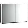 Image de Emco, Armoire de toilette, loft armoire de toilette lumineuse, 1000mm, 2 portes, modèle à encastrer, noir/miroir, 979813313 (104.30 x 17.50 x 73.30 cm)