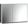Image de Emco, Armoire de toilette, loft armoire de toilette lumineuse, 1000mm, 2 portes, modèle à encastrer, noir/miroir, 979813315 (104.30 x 17.50 x 73.30 cm)