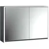 Image de Emco, Armoire de toilette, loft armoire de toilette lumineuse, 1000mm, 2 portes, modèle apparent, noir/miroir, 979813316 (104.40 x 17.50 x 73.30 cm)