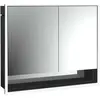 Image de Emco, Armoire de toilette, loft armoire de toilette lumineuse avec compartiment inférieur, 800mm, 2 portes, modèle à encastrer (84.30 x 17.50 x 73.30 cm)
