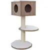Image de Kerbl Arbre à chat mural Dinari light, 45x45x106cm, brun/blanc (106 cm, Beige, Blanc, Marron), Arbre à chat