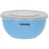 Image de Kerbl Maxi-Pet 80528 Set de gamelles en acier inoxydable avec couvercle bleu, 550 ml/900 ml/1200 ml (120 cl), Gamelle