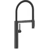 Image de Blanco, Robinetterie de cuisine, CULINA-S II noir mat Haute pression Avec tuyau extractible Changement jet clair en B