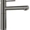 Image de Blanco, Robinetterie de cuisine, ALTA II Acier inoxydable satiné dark steel Haute pression Clapet anti-retour Cartouche