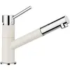 Image de Blanco, Robinetterie de cuisine, KANO-S blanc doux/chrome Basse pression Avec tuyau extractible Clapet anti-retour K
