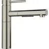 Image de Blanco, Robinetterie de cuisine, ALTA-S II acier inoxydable platine satiné haute pression avec tuyau extractible soupape de