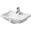Image de Duravit, Lavabo, Vasque à encastrer STARCK 3 m PL HLB 490x365mm 1 robinetterie blanc (365 mm, 490 mm)