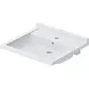 Image de Duravit, Lavabo, Plan de toilette STARCK 3 VITAL avec lavabo HLB 600x545mm 1 trou de robinetterie blanc (545 mm, 600 mm)
