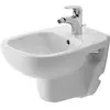 Image de Duravit, Cuvette toilettes + bidet, Bidet mural D-CODE COMPACT avec lavabo HLB 350x480mm 1 trou de robinetterie blanc