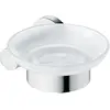 Image de Duravit, Distributeur de savon + porte-savon, Porte-savon D-CODE avec coque à droite chromé