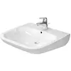 Image de Duravit, Lavabo, Plan de toilette D-CODE VITAL avec lavabo HLB 600x550mm 1 robinetterie blanc (550 mm, 600 mm)