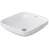 Image de Duravit, Lavabo, Vasque à encastrer DURASTYLE m ÜL o HLB 370x370mm sans trou pour robinet blanc (370 mm, 370 mm)