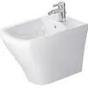 Image de Duravit, Cuvette toilettes + bidet, Bidet DURASTYLE BACK-TO-WALL avec cuvette HLB 370x570mm 1 trou pour robinet blanc