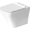 Image de Duravit, Abattant WC, WC au sol DURASTYLE BACK-TO-WALL profond, 370x570mm, sortie horizontale blanc