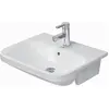 Image de Duravit, Lavabo, Vasque semi-encastrée DURASTYLE avec lavabo HLB 550x455mm 1 robinetterie blanc (455 mm, 550 mm)