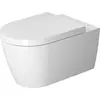 Image de Duravit, Abattant WC, WC mural ME by Starck Plongeur ouvert Splrand Economiseur d'eau blanc avec revêtement 252909