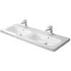 Image de Duravit, Lavabo, Lavabo double DURASTYLE avec lavabo HLB 1300x480mm 1 trou de robinet blanc (480 mm, 1300 mm)