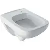 Image de Geberit, Cuvette toilettes + bidet, WC suspendu à chasse d'eau basse RENOVA PLAN avec bord de chasse blanc
