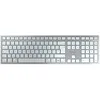Image de CHERRY KW 9100 SLIM - Clavier - sans fil - 2.4 GHz Bluetooth 4.0 - AZERTY - Français Belgique - commutateur : CHERRY SX - blanc argent - pour Apple iMac; Mac mini; Mac Pro; MacBook; MacBook Air; MacBook Pro