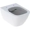 Image de Geberit, Cuvette toilettes + bidet, Smyle Square, WC suspendu, chasse deau basse, saillie réduite, forme fermée, rimfree 50037