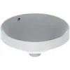 Image de Geberit, Lavabo, Keramag VariForm lavabo encastré rond, 400mm, sans trou pour robinet, avec trop-plein (590 mm, 400 mm)