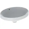 Image de Geberit, Lavabo, Keramag VariForm lavabo encastré ovale, 500x400mm, sans trou pour robinet, avec trop-plein (400 mm, 500 mm)
