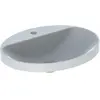 Image de Geberit, Lavabo, Keramag VariForm lavabo à encastrer ovale, 600x480mm, avec trou pour robinet, sans trop-plein (480 mm, 600 mm)