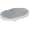 Image de Geberit, Lavabo, Keramag VariForm lavabo à encastrer elliptique, 600x400mm, sans trou de coulée, avec trop-plein (400 mm, 600 mm)