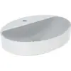 Image de Geberit, Lavabo, Keramag VariForm Vasque à poser ovale, 600x450mm, avec trou pour robinet, sans trop-plein (450 mm, 600 mm)