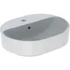 Image de Geberit, Lavabo, Keramag VariForm lavabo à poser elliptique, 500x400mm, avec trou pour robinet, avec trop-plein (400 mm, 500 mm)