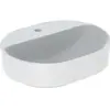 Image de Geberit, Lavabo, Keramag VariForm Lavabo à poser elliptique, 500x400mm, avec trou pour robinet, sans trop-plein (400 mm, 500 mm)