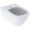 Image de Geberit, Cuvette toilettes + bidet, Keramag / Bidet mural Smyle Square blanc avec revêtement 500209018