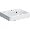 Image de Geberit, Lavabo, Keramag / Lave-mains Smyle Square asymétrique 45 cm blanc avec revêtement 500222018 (260 mm, 450 mm)