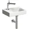 Image de Geberit, Lavabo, Lave-mains Xeno 40 cm blanc avec KeraTec émaillé trou pour robinetterie à gauche 500528011 (280 mm, 400 mm)
