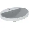 Image de Geberit, Lavabo, Keramag VariForm lavabo encastré ovale, 550x450mm, avec trou pour robinet, avec trop-plein (450 mm, 550 mm)