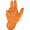 Image de Stronghand, Gants de protection, Gant jetable Grip Orange taille 11 orange Nitrile EN 388, EN 374 EPI catégorie III (11)