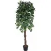 Image de Europalms, Plantes artificielles, Ficus-Benjamini multi-tronc, plante artificielle, 180cm (180 cm)