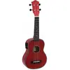 Image de Dimavery UK-100 Ukulélé soprano, rouge flammé (Soprano, Soprano), Ukulélé, Rouge