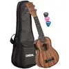 Image de Cascha Ensemble de Ukulélé Soprano en Acajou Premium (Soprano), Ukulélé, Marron