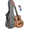 Image de Cascha HH2048E Premium Mahogany E/A Tenor ukelele set (Teneur), Ukulélé, Marron