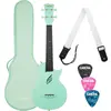 Image de Cascha Ukulele Carbon Fibre Mint Set (De concert, Adultes), Ukulélé, Vert