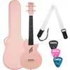Image de Cascha Ukulele Carbon Fibre Pink Set (De concert, Adultes), Ukulélé, Pink